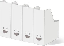 10x Ikea TJABBA White Magazine