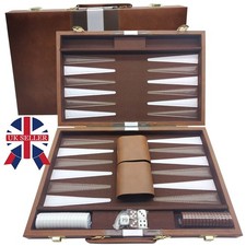 Backgammon Set Backgammon Set with Premium Leather Case Large Backgammon Boar