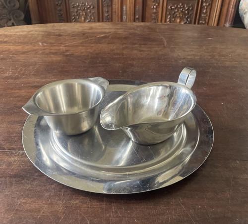 Stainless steel gravy boat - steel,