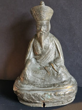 Antique Bronze,  Chinese Buddha Statue Early 20th Century. 16cm High.