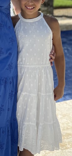 White halter neck broderie - white,