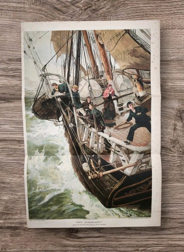 Antique 1886 man overboard - antique,