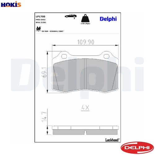 Brake pad set disc - pad,