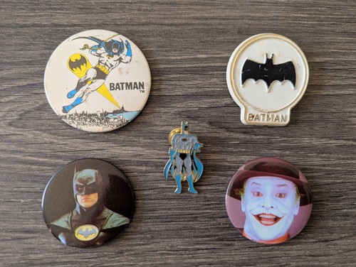 Vintage batman plastic button - vintage,