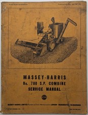 Vintage Massey Harris Service Manual For No 780 SP Combine Harvester, 634 707 M2