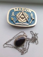Masonic Pewter Belt Buckle