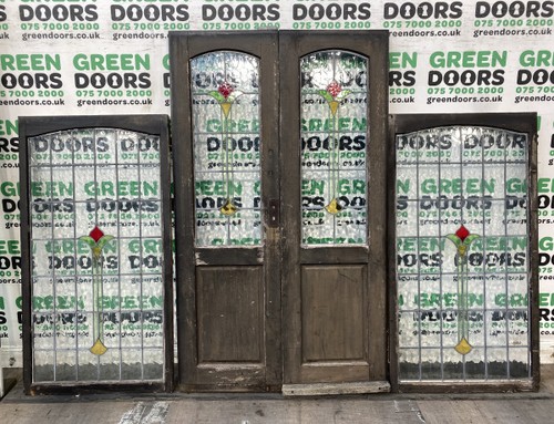 Stained glass french doors - glass,