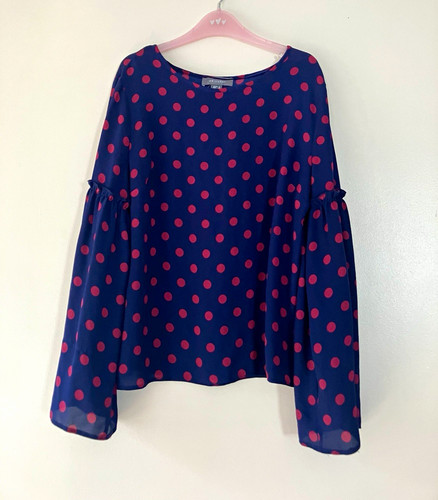 Primark navy pink polka - primark, dot