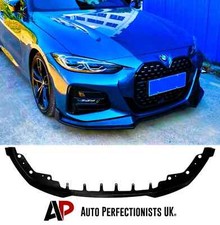 BMW 4 Series Coupe G22 G23 Gloss Black Front Splitter Spoiler Lip M Sport 2020+