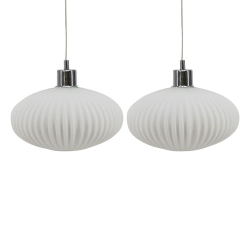 Set white ribbed glass - white,