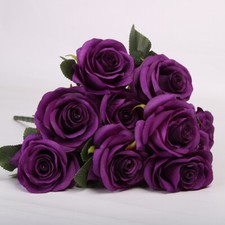 10 Heads Silk Rose Artificial