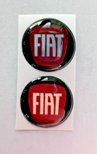 FIAT key sticker badge x 2 14mm gel type Ducato 500 punto 124 500X Furino Doblo