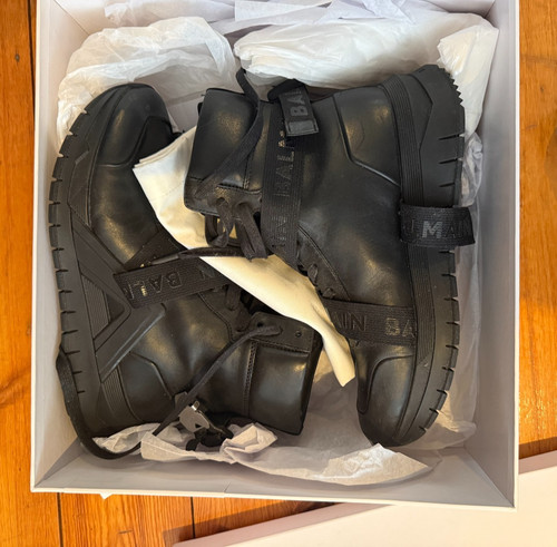 Balmain troop leather high - b,