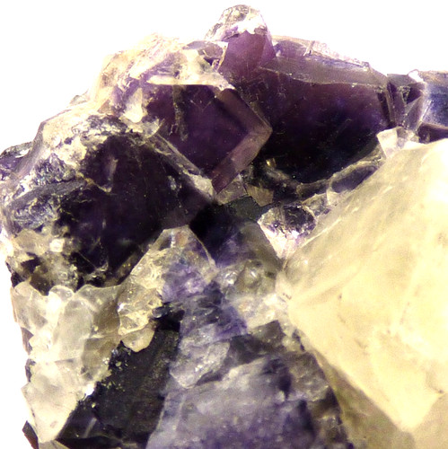 Blue john fluorite crystal - blue,