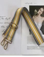 Striped Shoulder Bag Strap Yellow Multi Replacement