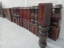 Antique Timber Snooker Table Legs Per Pair