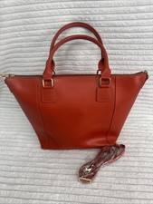 Gianni Conti Dark Orange Leather Tote Hand Bag & Adjustable Strap W39 x H26cm