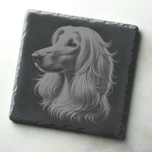 Afghan hound dog engraved - afghan,