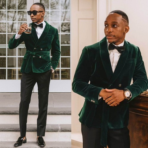 Men double breasted suit - men's,