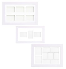 White Multi Aperture Photo Picture Frame & Mount With Choice Of 23 Mounts Design