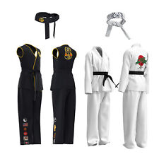 Karate Kid Cobra Kai Cosplay Top Pants Halloween Outfit Birthday Carnival Suit