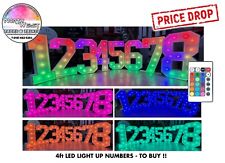 4ft LED Light Up Colour Changing Big Giant Marquee Birthday Numbers Large Party