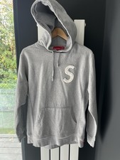 Supreme S Logo Hooded Sweatshirt (Hoodie) SS20  Grey Medium Great Condition