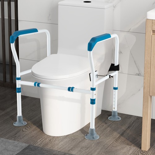 Foldable toilet safety frame - foldable,