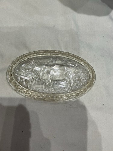 Antique pressed glass - glass, butter