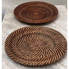Wicker Rattan Charger Plates
