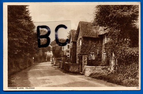 Postcard church lane - church, felpham