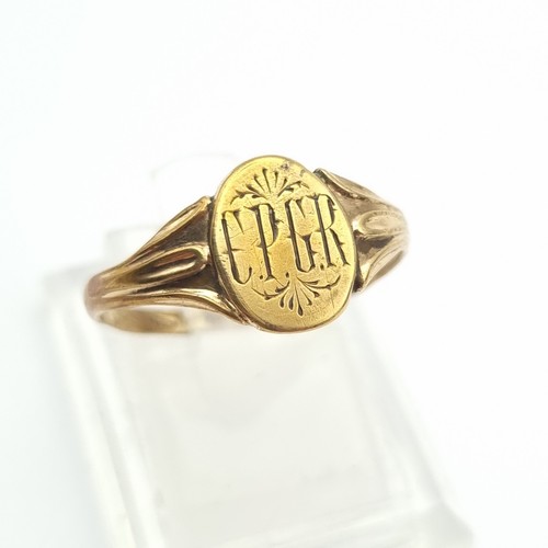 Antique rolled gold signet - antique,
