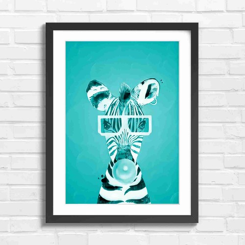 Fun zebra with glasses - fun,