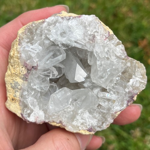 Celestite crystal geode - celestite,