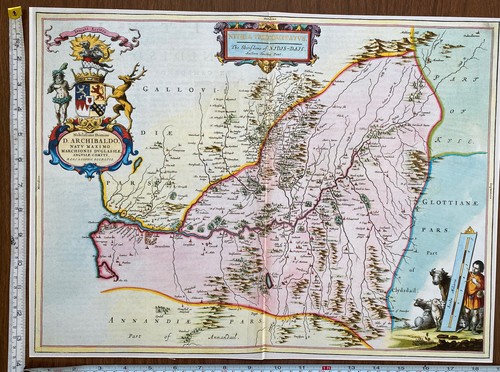 Old antique tudor poster map - antique,
