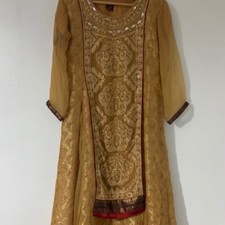 Pakistani Indian Anarkali Style Maroon And Gold Dress Sha Posh S Designer