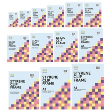 Glass / Plastic Clip Frame Picture Photo Frames Poster Frameless Small to Large