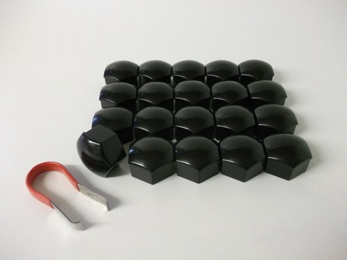 Black wheel nut covers - nut, fits