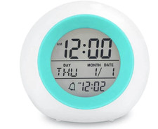 LED Color Changing Digital Alarm Clock Display Night Light Kids Wake Up Clock