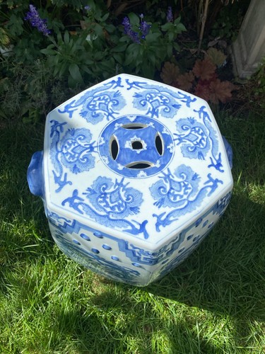 Vintage chinese blue white - vintage,