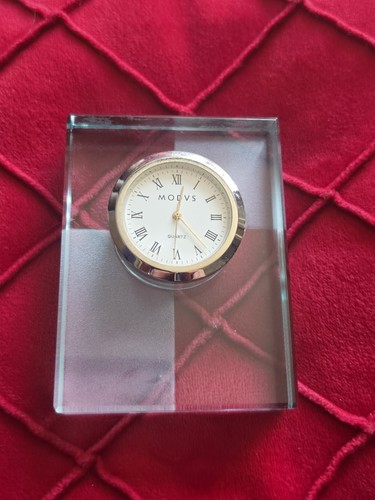 Modus glass desk clock - modus, heavy