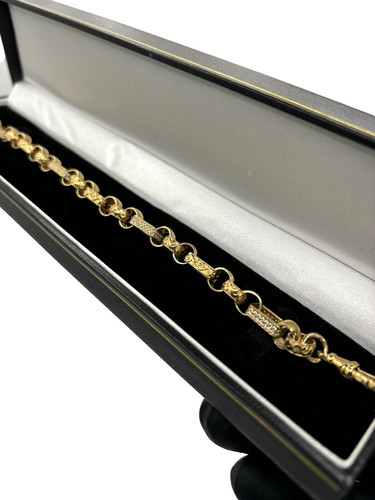 9ct gold silver bracelet - silver,
