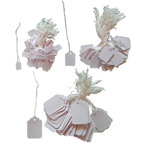 Pre strung tie tags labels - pre, tags/labels