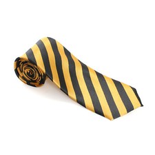 YELLOW AND BLACK THICK SATIN