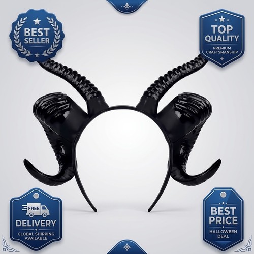 Black demon horn - black,