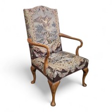 Antique Danish large armchair - library reading chair by Lysberg & Hansen