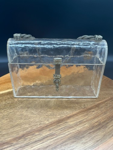 Vintage clear lucite - lucite, handbag