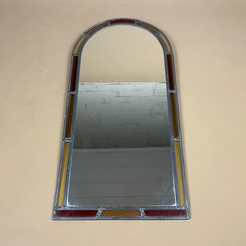Vintage arched stained glass - vintage,
