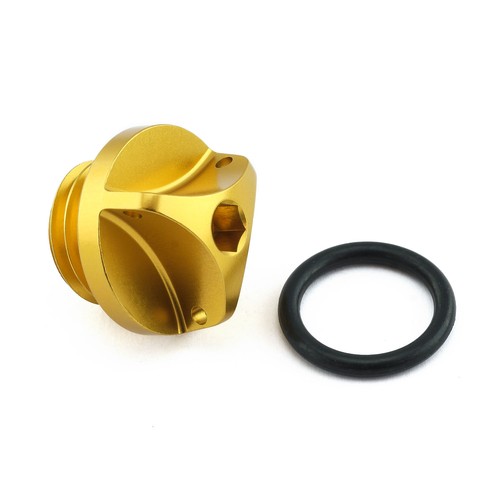 Aluminium oil filler - aluminium, gold