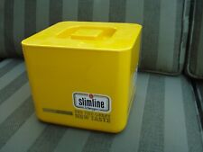 Vintage Schweppes Slimline Plastic Ice Box with Inner Drop Tray - Yellow